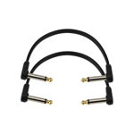 D'Addario Flat Patch Cable, 6in Right Angle, Twin PK