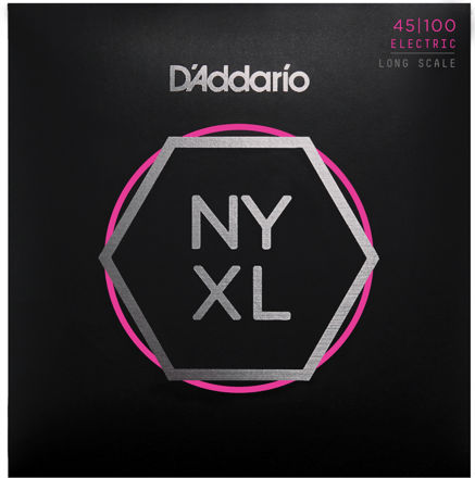 D'Addario NYXL45100 Nickel Wound Bass Guitar Strings, Regular Light, 45-100, Long Scale