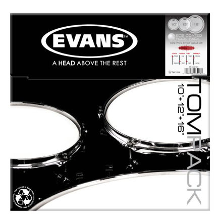Evans EC2 Tompack, Coated, Rock (10 inch, 12 inch, 16 inch)