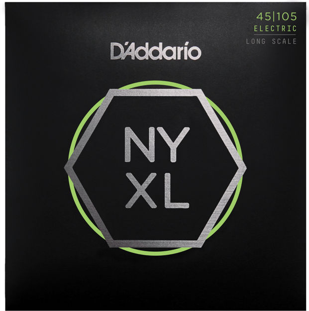 D'Addario NYXL45105 Nickel Wound Bass Guitar Strings, Light Top / Med Bottom, 45-105, Long Scale