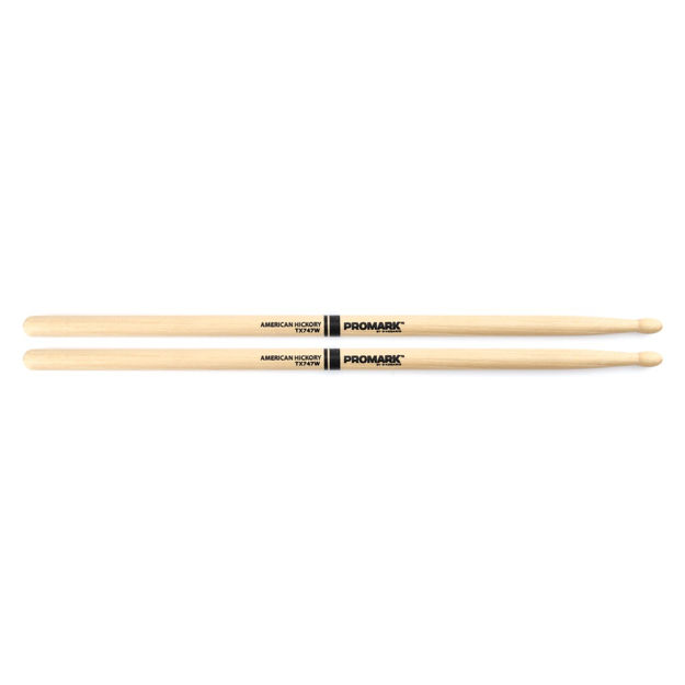 Promark Hickory 747 "Rock" Wood Tip drumstick