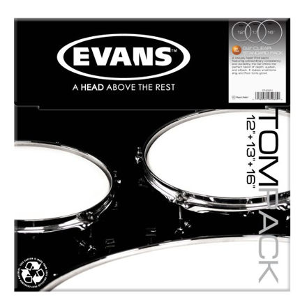 Evans G2 Tompack, Clear, Standard (12 inch, 13 inch, 16 inch)