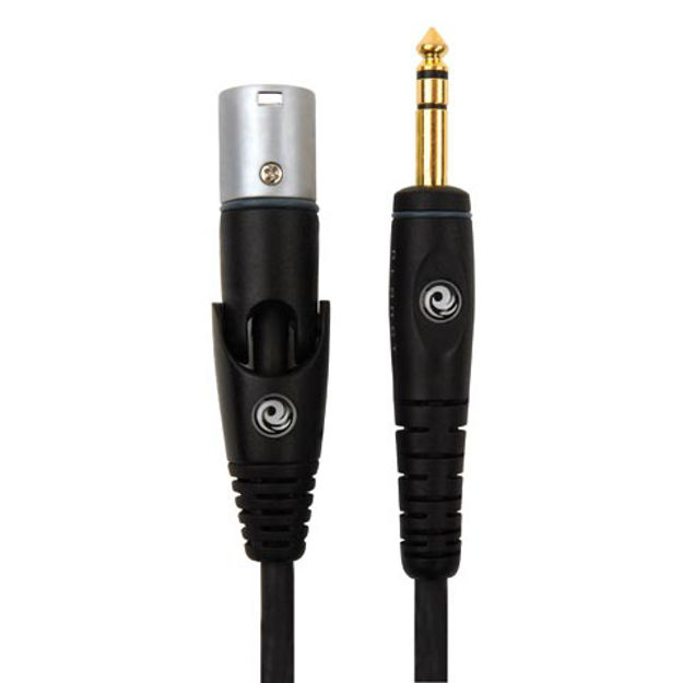 D'Addario Custom Series Microphone Cable, XLR Male to 1/4 Inch, 5 feet