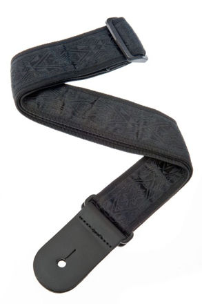D'Addario Woven Guitar Strap, Black Satin