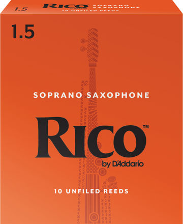 Rico by D'Addario Soprano Sax Reeds, Strength 1.5, 10-pack