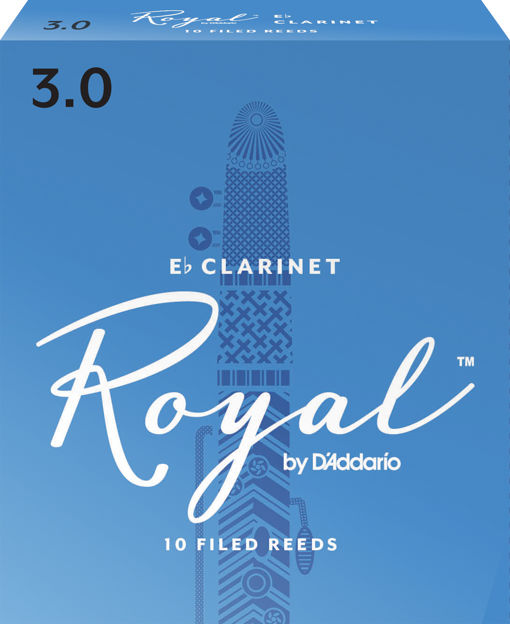 Royal by D'Addario Eb Clarinet Reeds, Strength 3, 10-pack