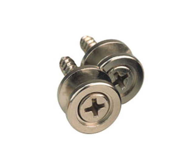 D'Addario Solid Brass End Pins - Chrome (Pair)