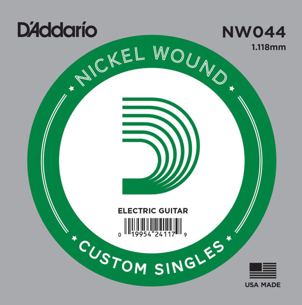 D'Addario NW044 Nickel Wound Electric Guitar Single String, .044