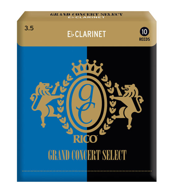 Rico Grand Concert Select Eb Clarinet Reeds, Strength 3.5, 10-pack