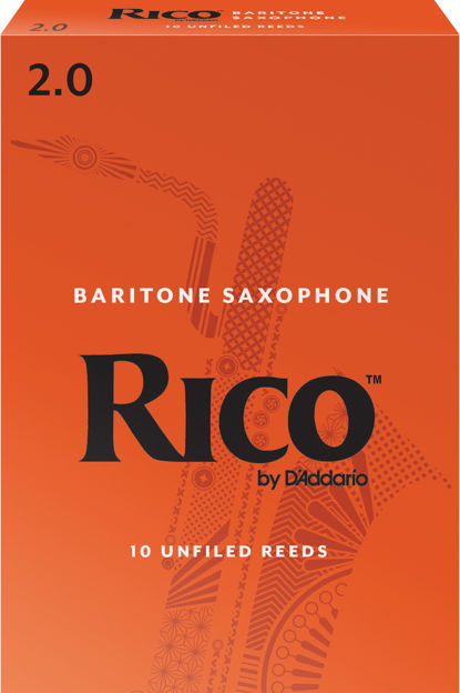 Rico by D'Addario Baritone Sax Reeds, Strength 2, 10-pack
