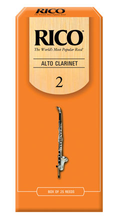 Rico Alto Clarinet Reeds, Strength 2.0, 25-pack