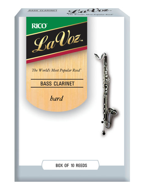 La Voz Bass Clarinet Reeds, Strength Hard, 10-pack