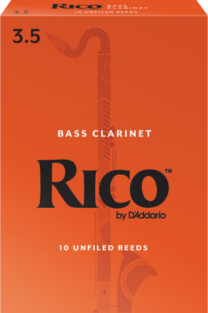 Rico by D'Addario Bass Clarinet Reeds, Strength 3.5, 10 Pack