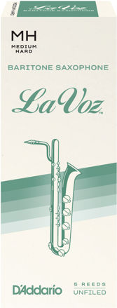 La Voz Baritone Saxophone Reeds, Medium Hard, 5 Pack