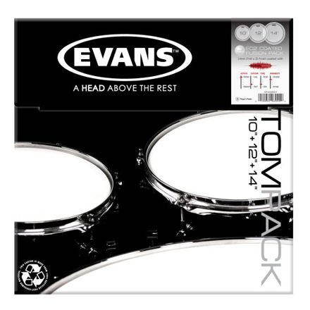 Evans EC2 Tompack, Coated, Fusion (10 inch, 12 inch, 14 inch)