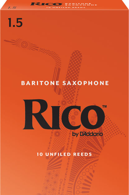 Rico by D'Addario Baritone Sax Reeds, Strength 1.5, 10-pack