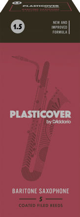 Plasticover by D'Addario Baritone Sax Reeds, Strength 1.5, 5-pack