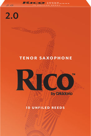 Rico by D'Addario Tenor Sax Reeds, Strength 2, 10-pack
