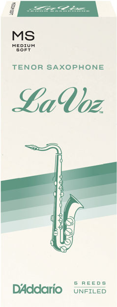La Voz Tenor Saxophone Reeds, Medium Soft, 5 Pack