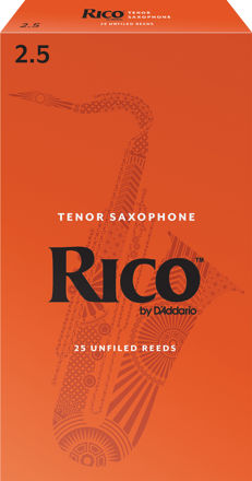 Rico by D'Addario Tenor Sax Reeds, Strength 2.5, 25-pack