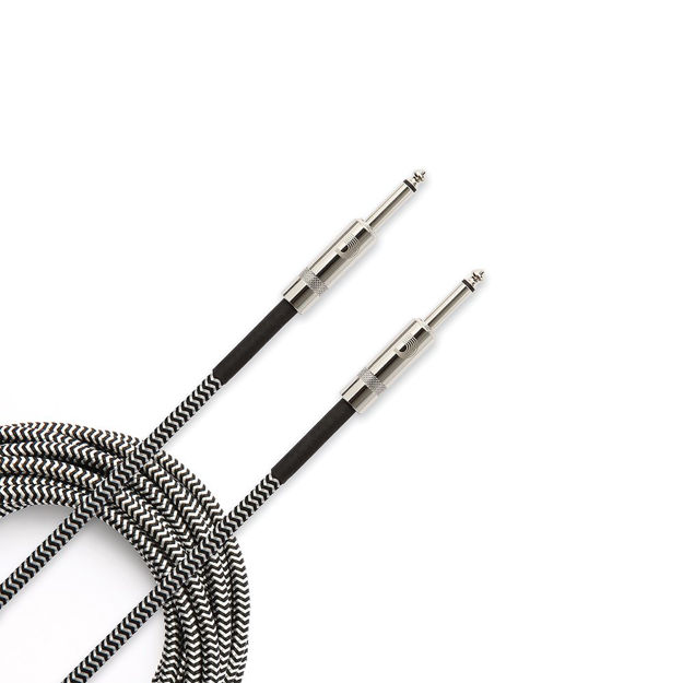 D'Addario Custom Series Braided Instrument Cable, Grey, 10'