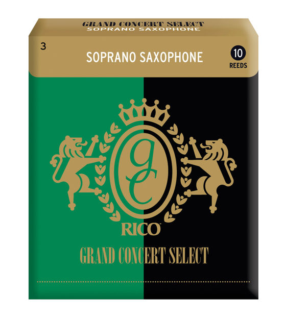 Rico Grand Concert Select Soprano Sax Reeds, Strength 3.0, 10-pack