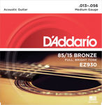 D'Addario EZ930 85/15 Bronze Acoustic Guitar Strings, Medium, 13-56