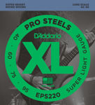 D'Addario EPS220 ProSteels Bass Guitar Strings, Super Light, 40-95, Long Scale