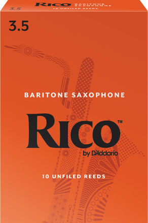 Rico by D'Addario Baritone Sax Reeds, Strength 3.5, 10-pack