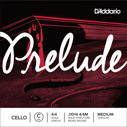 D'Addario Prelude Cello Single C String, 4/4 Scale, Medium Tension