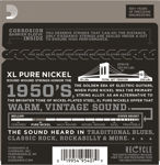 D'Addario EPN115 Pure Nickel Electric Guitar Strings, Blues/Jazz Rock, 11-48