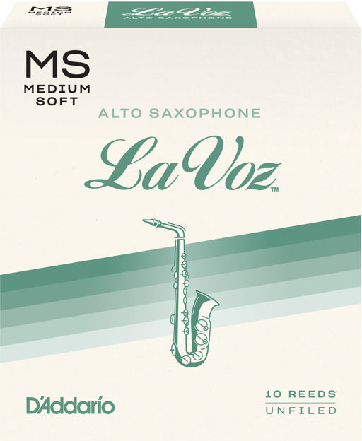 La Voz Alto Saxophone Reeds, Medium Soft, 10 Pack