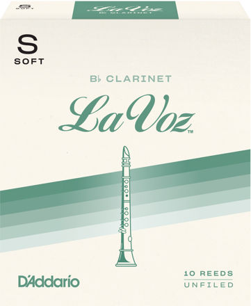 La Voz Bb Clarinet Reeds, Strength Soft, 10 Pack