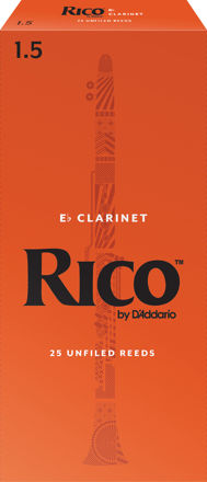Rico by D'Addario Eb Clarinet Reeds, Strength 1.5, 25-pack