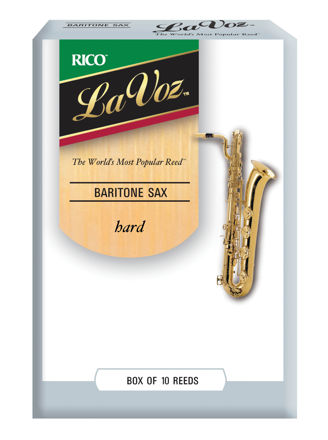 La Voz Baritone Sax Reeds, Strength Hard, 10-pack