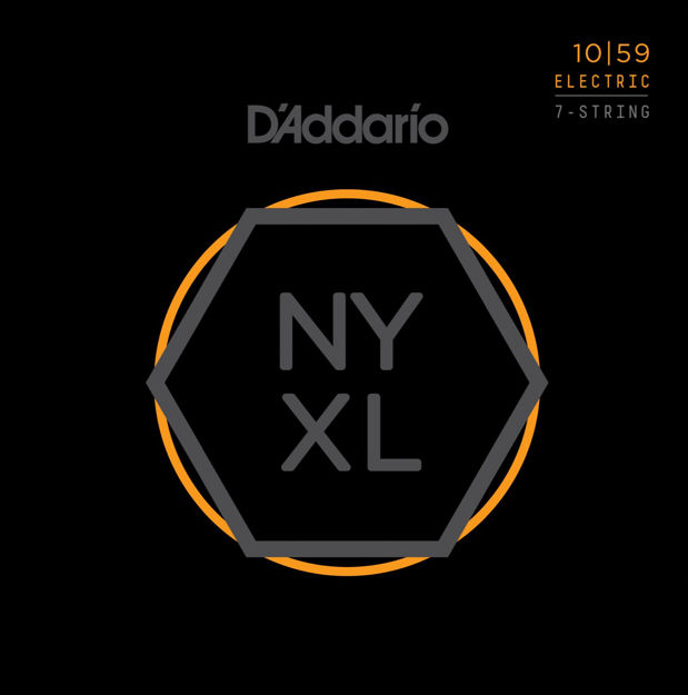 D'Addario NYXL1059 Nickel Wound 7-String Electric Guitar Strings, Regular Light, 10-59