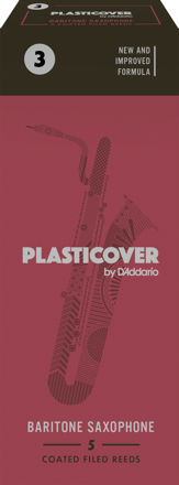 Plasticover by D'Addario Baritone Sax Reeds, Strength 3, 5-pack