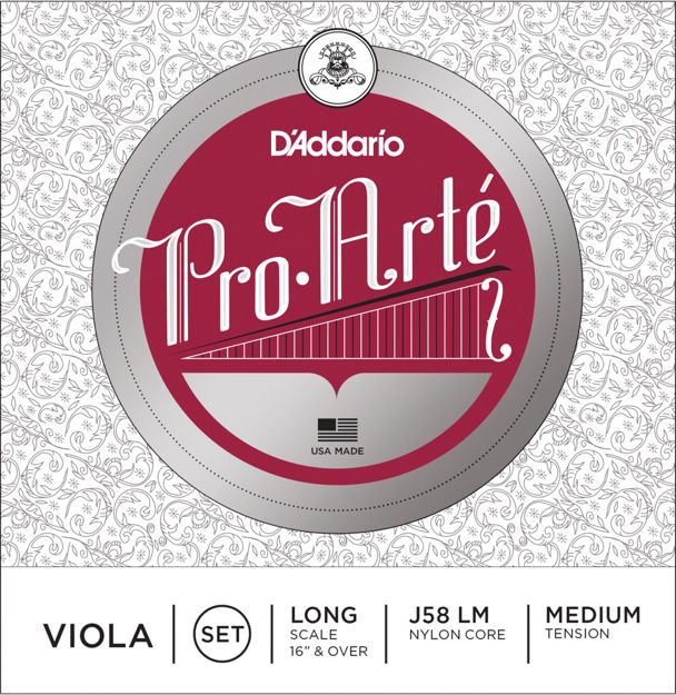 D'Addario Pro-Arte Viola String Set, Long Scale, Medium Tension