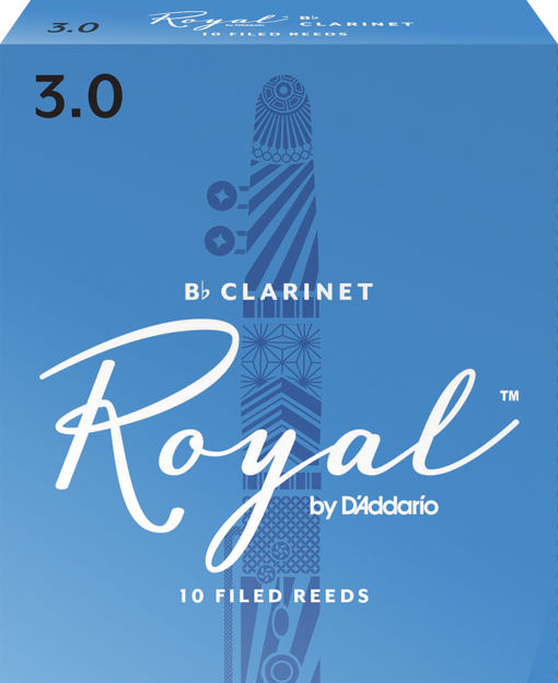 Royal by D'Addario Bb Clarinet Reeds, Strength 3, 10-pack