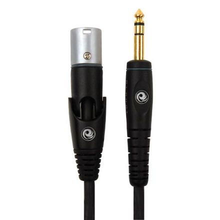 D'Addario Custom Series Microphone Cable, XLR Male to 1/4 Inch, 10 feet