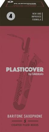 Plasticover by D'Addario Baritone Sax Reeds, Strength 4, 5-pack