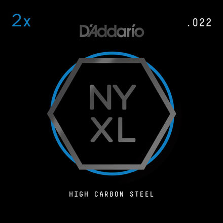 D'Addario NYXL 2-Pack Plain Steel Guitar Strings, .022