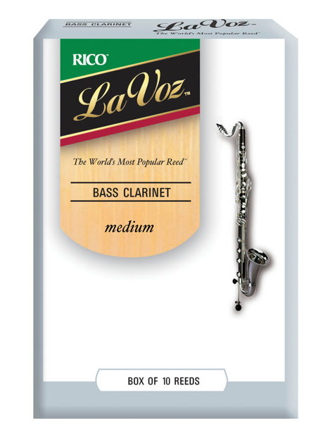 La Voz Bass Clarinet Reeds, Strength Medium, 10-pack