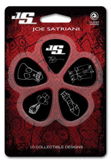 D'Addario Joe Satriani Guitar Picks, Black, 10 pack, Heavy