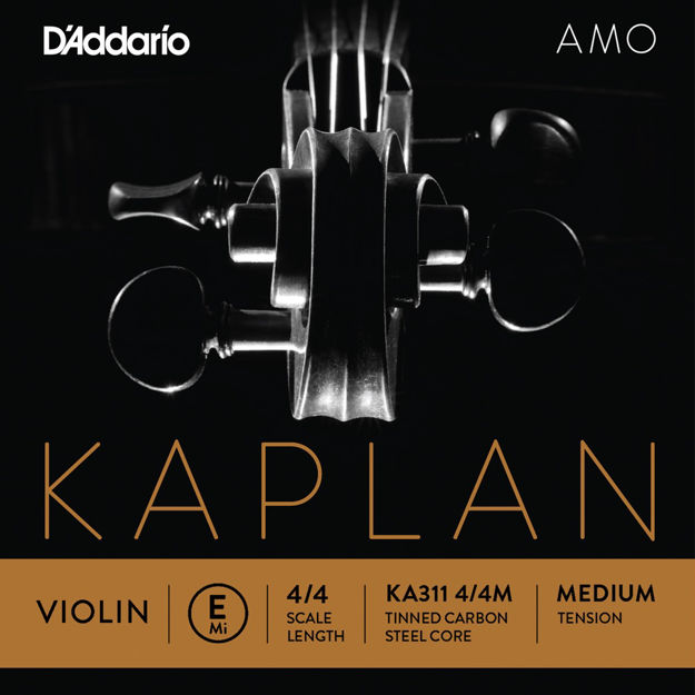 D'Addario Kaplan Amo Violin E String, 4/4 Scale, Medium Tension