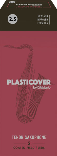 Plasticover by D'Addario Tenor Sax Reeds, Strength 2.5, 5-pack