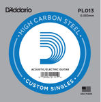 D'Addario PL013 Plain Steel Guitar Single String, .013