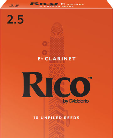 Rico by D'Addario Eb Clarinet Reeds, Strength 2.5, 10-pack