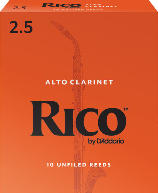 Rico by D'Addario Alto Clarinet Reeds, Strength 2.5, 10 Pack