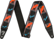 Fender Neon Monogrammed Strap, Blue/Orange